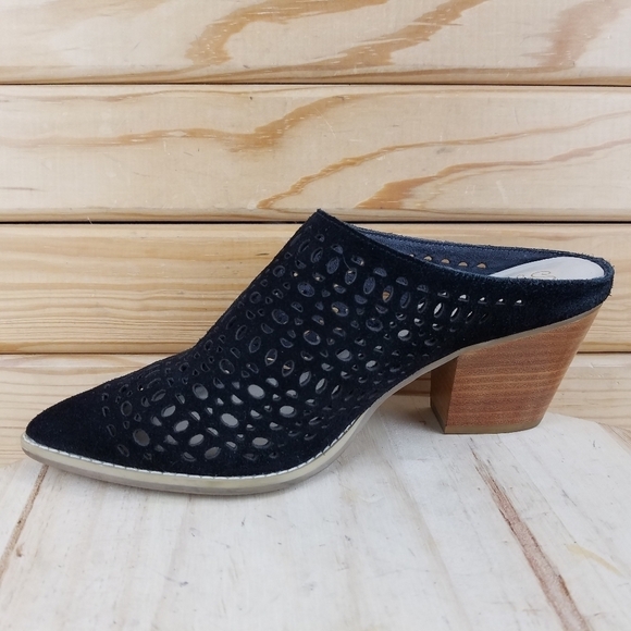 Seychelles Perforated Suede/Leather Pointed Toe Mules Pumps Heels Women's 9 US - Picture 10 of 12